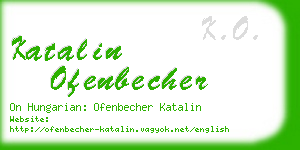 katalin ofenbecher business card